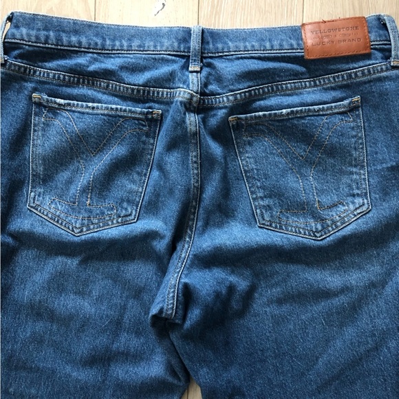 Yellowstone x Lucky Brand Easy Rider Mid Rise Boot Cut Jeans Women's 14/32r - Picture 14 of 15